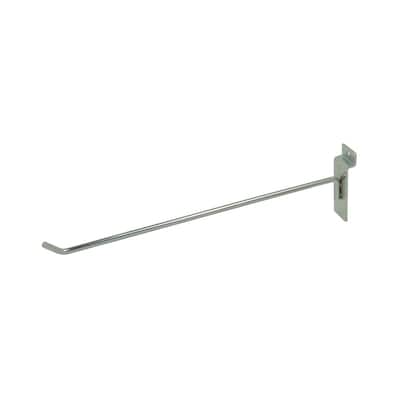 Econoco Deluxe Hook for Slat Wall, 12" Chrome (Pack of 96)