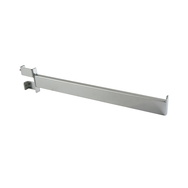 Econoco - RV/16 - Add-on 16" Chrome Straight Arm for Rectangular Tubing Clothing Racks Sold in Pack of 16