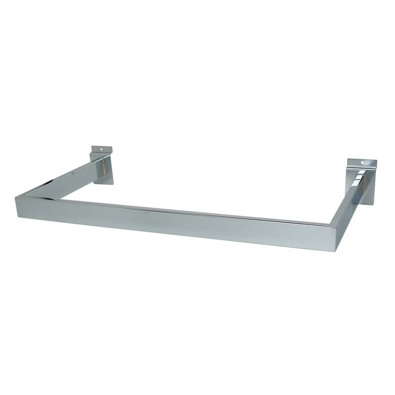 Econoco - SW/R81 - Chrome U-Shaped Rectangular Tubing Slatwall Hangrail Sold in Pack of 10