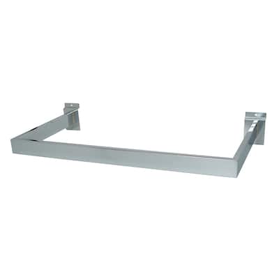 Econoco - SW/R81 - Chrome U-Shaped Rectangular Tubing Slatwall Hangrail Sold in Pack of 10