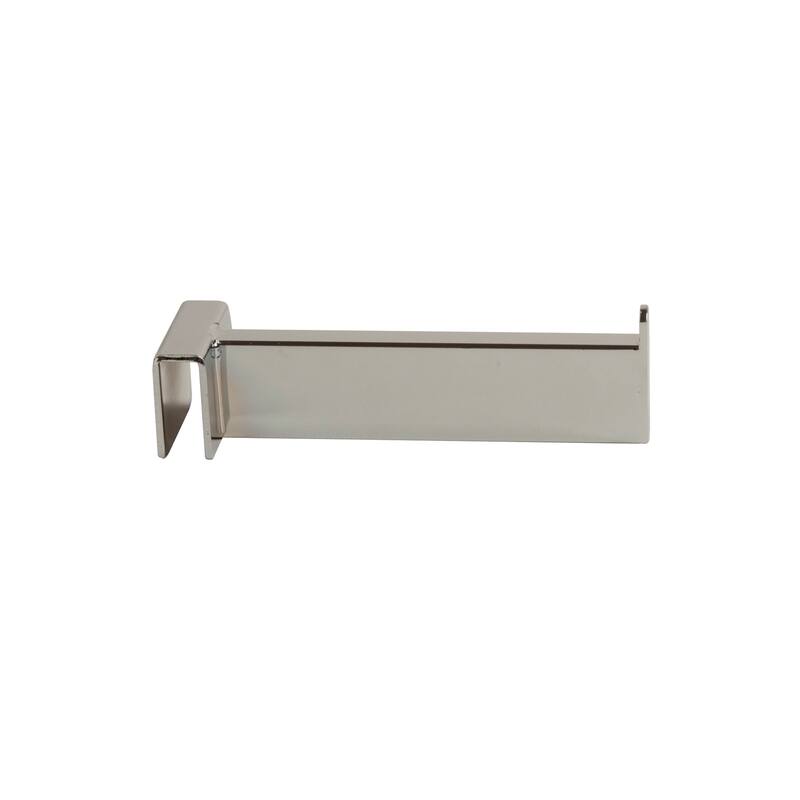 Econoco - RH/6 - 6" Straight Rectangular Chrome Tubing Faceout for Rectangular Hangrail Sold in Pack of 24
