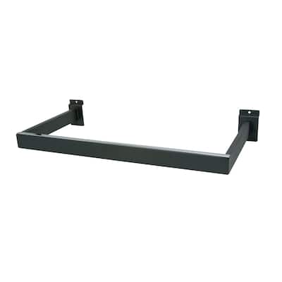 Econoco - EMAB/R81 - Matte Black U-Shaped Rectangular Tubing Hangrail for Slatwall in Pack of 10