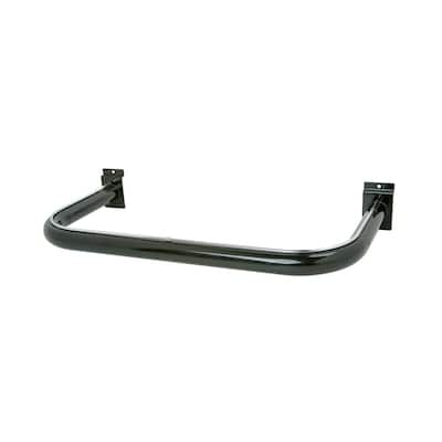 Econoco - SW681/B - Black U-Shaped Round Tubing Hangrail for Slatwall Sold in Pack of 10