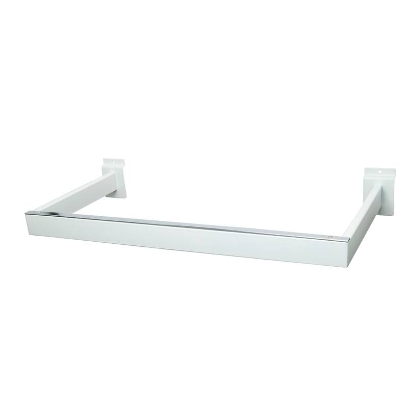 Econoco - EMTW/R81 - Matte White U-Shaped Rectangular Tubing Hangrail for Slatwall Sold in Pack of 10