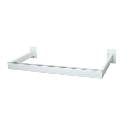 Econoco - EMTW/R81 - Matte White U-Shaped Rectangular Tubing Hangrail for Slatwall Sold in Pack of 10