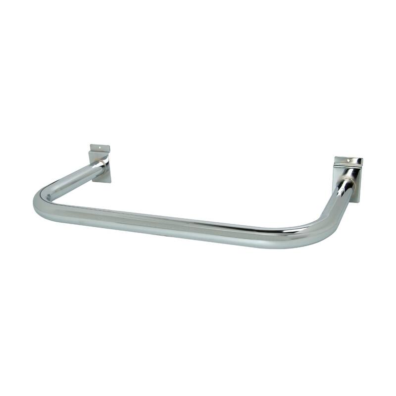 Econoco - SW681/C - Chrome U-Shaped Round Tubing Hangrail for Slatwall Sold in Pack of 10