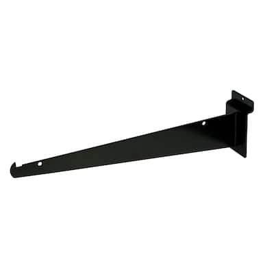 Econoco Knife Shelf Bracket for Slat Wall, 12", Black (Pack of 48)