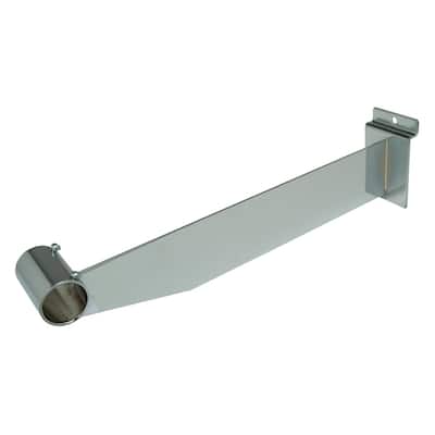 Econoco - SW/RT - 12" Chrome Bracket to Hold 1 1/4" Round Tubing Hangrail on Slatwall Sold in Pack of 24