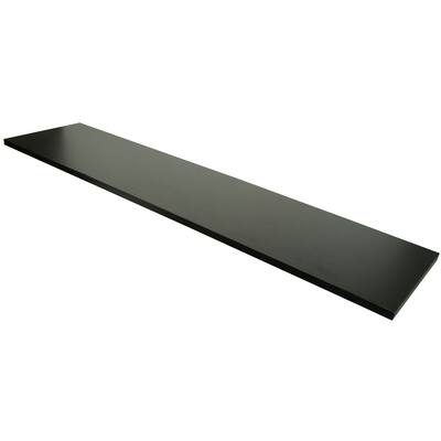 Econoco Melamine Shelf, 12" x 48", Black (Pack of 4)