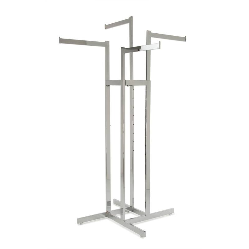 Econoco - K85 - 4-Way Chrome Rack with Straight Arms and Rectangular Tubing Sold Individually