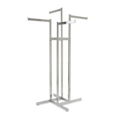 Econoco - K85 - 4-Way Chrome Rack with Straight Arms and Rectangular Tubing Sold Individually