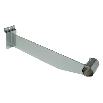 Econoco - SW/RM - 12" Chrome Bracket to Hold 1" or 1 1/16" Round Tubing Hangrail on Slatwall Sold in Pack of 24