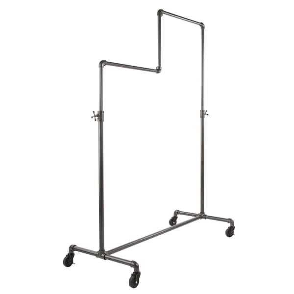 Econoco Vintage Pipeline Adjustable Double Tier Rolling Rack - Bed Bath ...