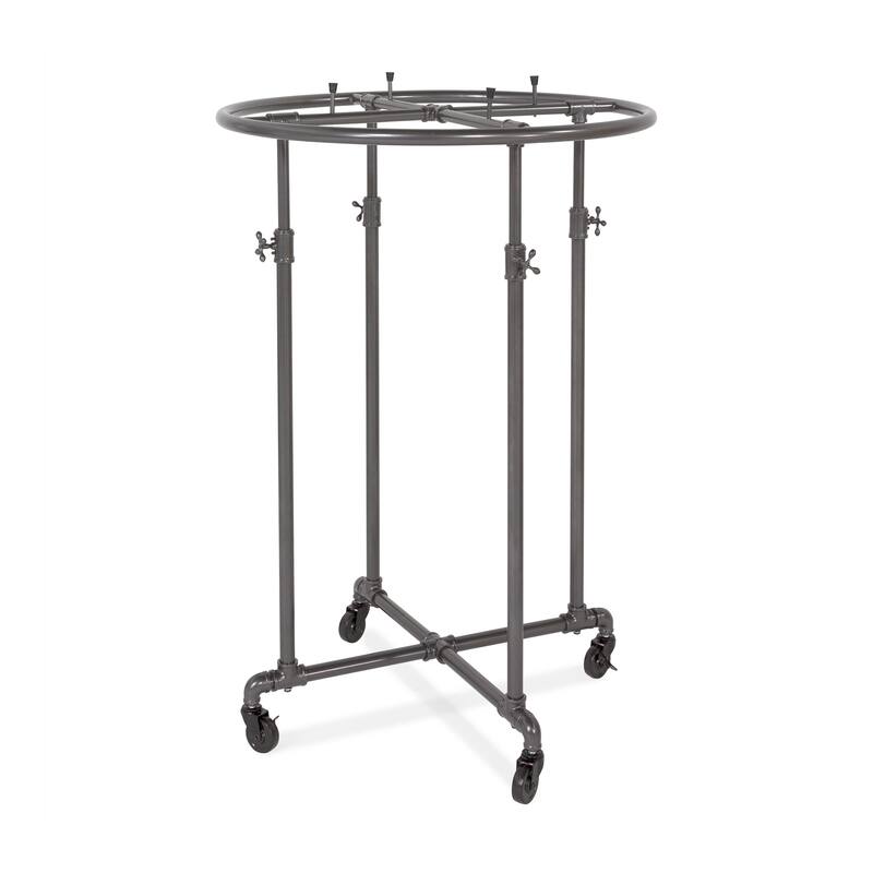 Econoco Pipeline 36" Round Garment Rack, Adjustable Height