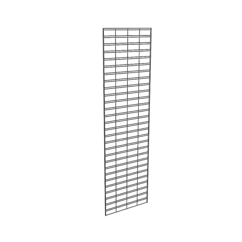 Econoco Commercial Slat Grid Panels, 2' Width x 7' Height, Black (Pack of 3)
