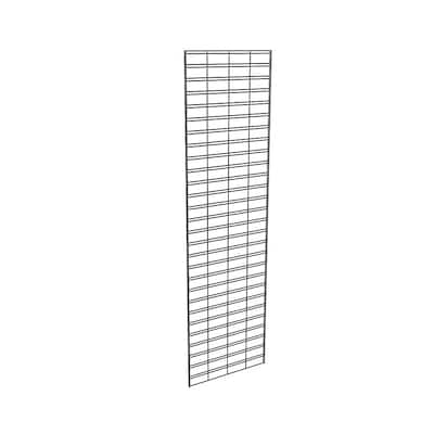 Econoco Commercial Slat Grid Panels, 2' Width x 7' Height, Black (Pack of 3)