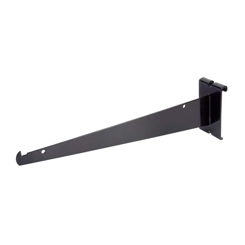 Econoco Shelf Support Bracket for grid panels, 12", Black - Pack of 48