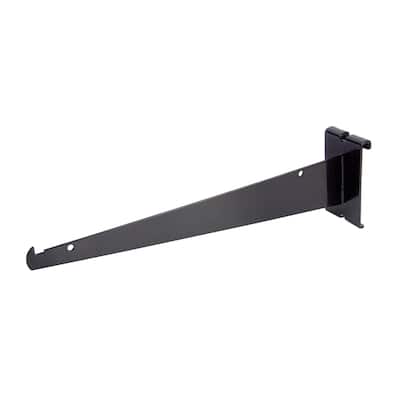 Econoco Shelf Support Bracket for grid panels, 12", Black - Pack of 48