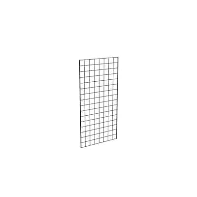 Grid Panel for Retail Display - Perfect Metal Grid for Any Retail Display, 2' Width x 4' Height, 3 Grids Per Carton (Black)