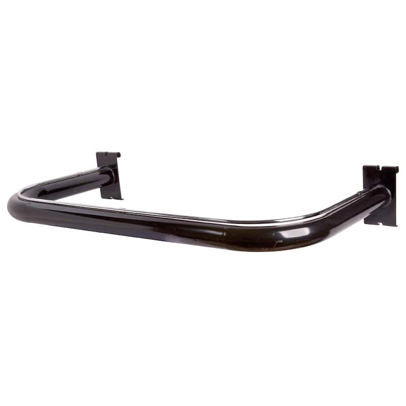 Econoco - BLHG681 U-Shaped 1-1/4" Round Tubing Hangrail in Black with Semi-gloss Finish - Pack of 10