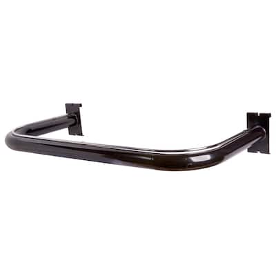 Econoco - BLHG681 U-Shaped 1-1/4" Round Tubing Hangrail in Black with Semi-gloss Finish - Pack of 10