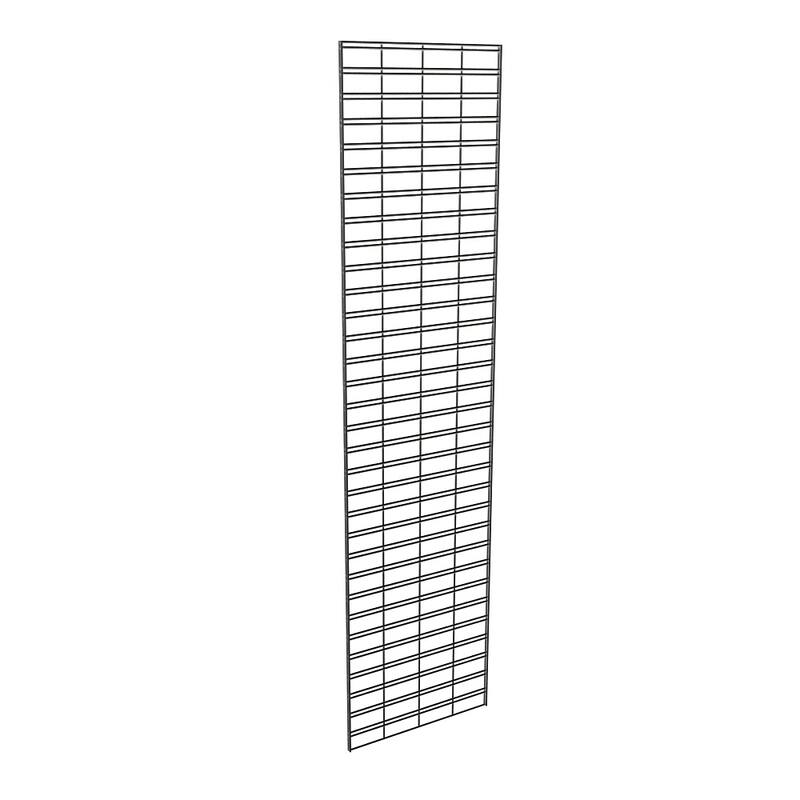 Econoco Metal Slat Grid for Any Retail Display or Home Storage, 2' Width x 8' Height, 3 Grids Per Carton (Black)