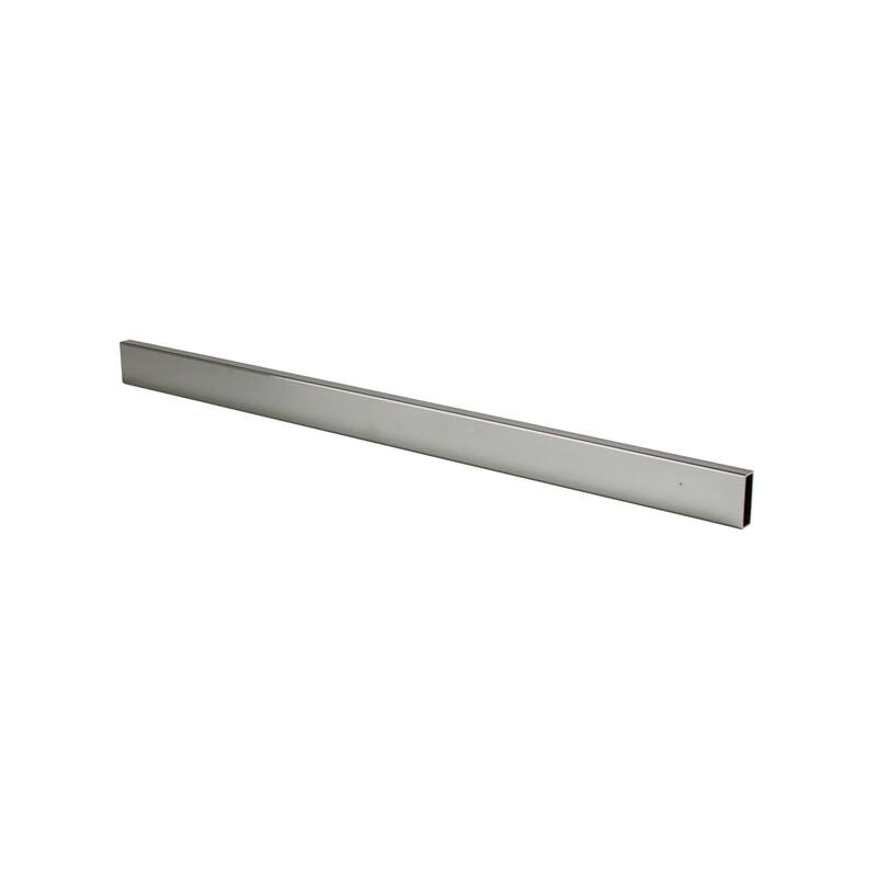 Econoco RE4 Chrome Display Hangrail, Rectangular Tubing, 4' L x 1/2" x 1-1/2" (Pack of 10)