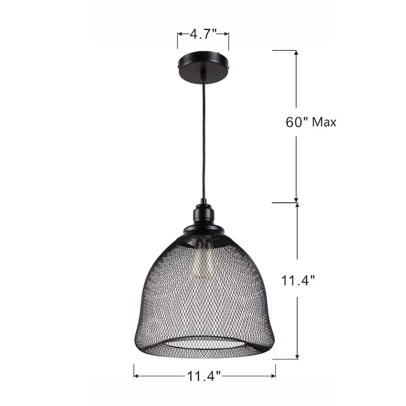 Transitional 1-light Black Pendant