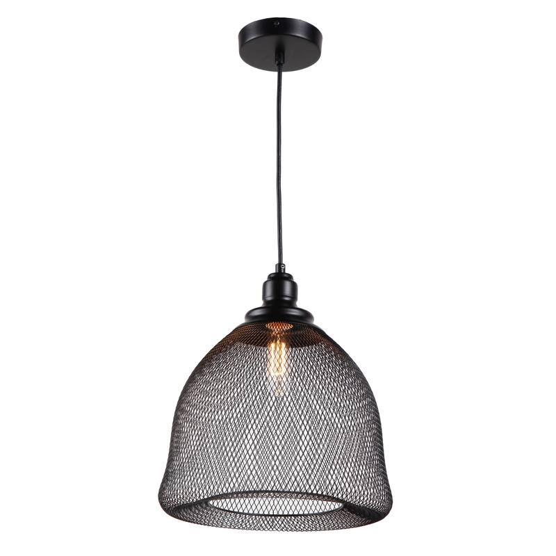 Transitional 1-light Black Pendant