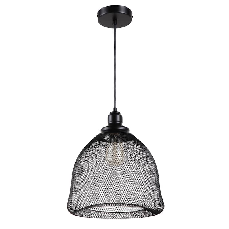 Transitional 1-light Black Pendant