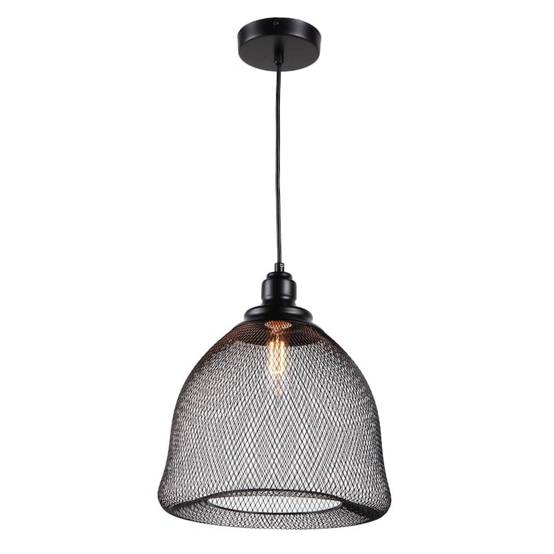 Transitional 1-light Black Pendant