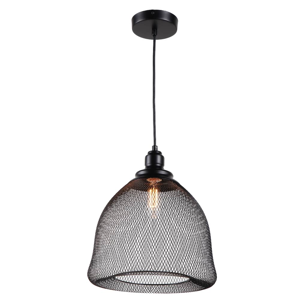 Transitional 1-light Black Pendant