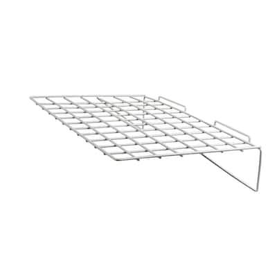 Econoco - EWH/2314 - 24"W x 14"D White Wire Shelf for Slatwall Sold in Pack of 6
