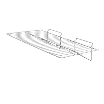 Econoco Commercial Straight Shelf, 24" Width x 12" Depth, White (Pack of 6)
