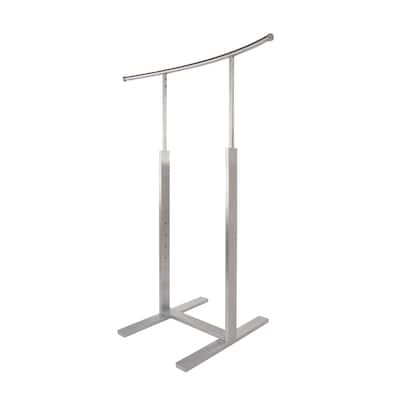 Econoco - BA45HFRSC Bauhaus Curves Series Single Bar Merchandiser with C-shaped Hangrail in Satin Chrome Finish