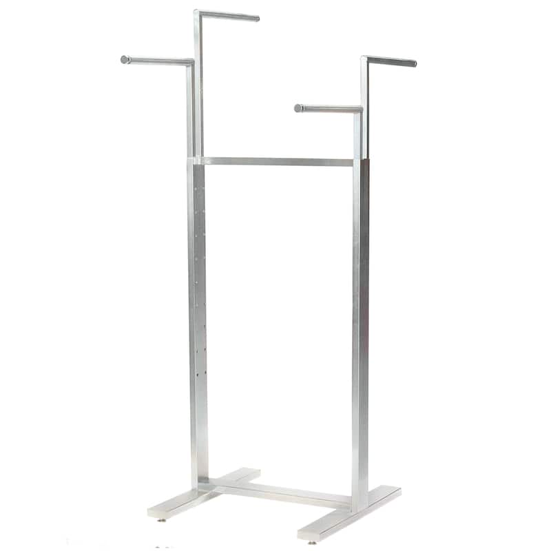 Econoco Bauhaus Series - Adjustable 4-Way Rack, Satin Chrome