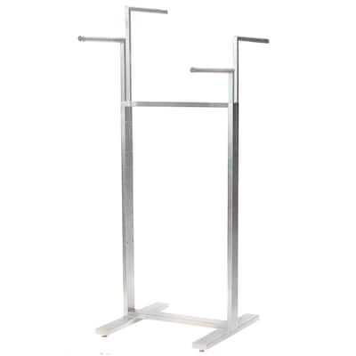 Econoco Bauhaus Series - Adjustable 4-Way Rack, Satin Chrome