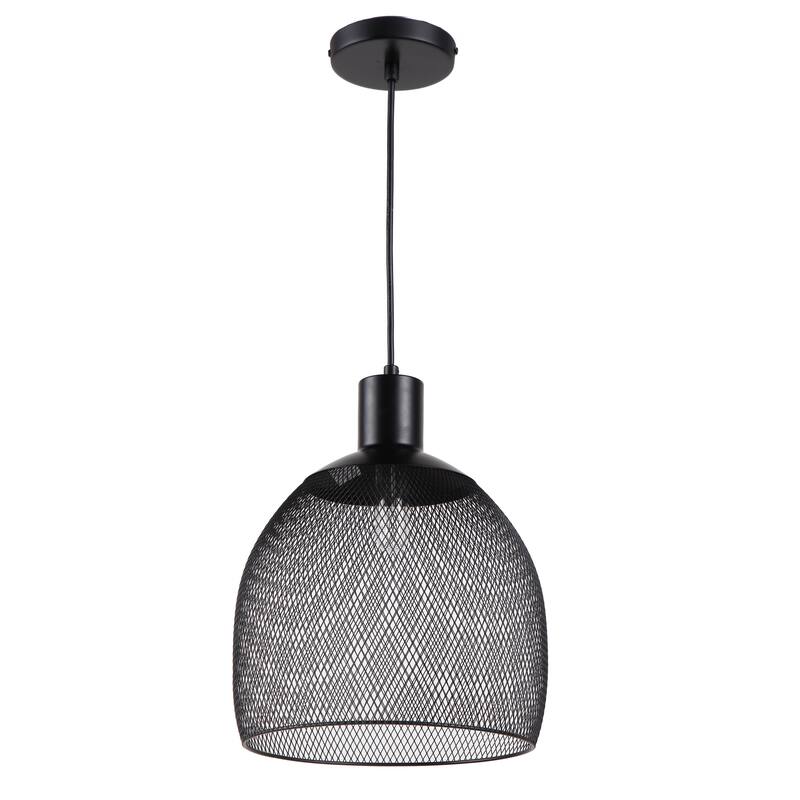 Transitional 1-light Black Pendant
