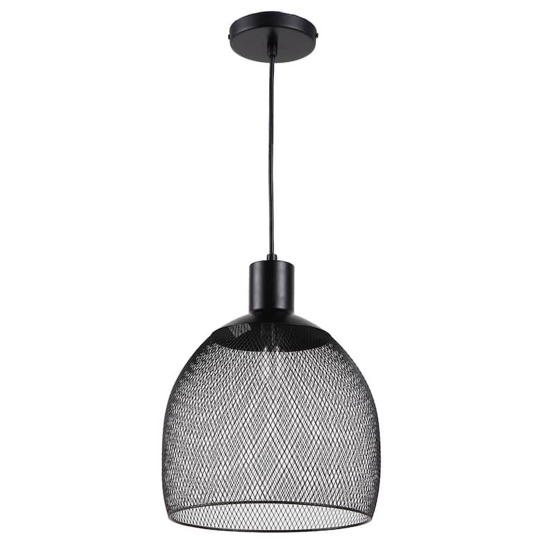 Transitional 1-light Black Pendant