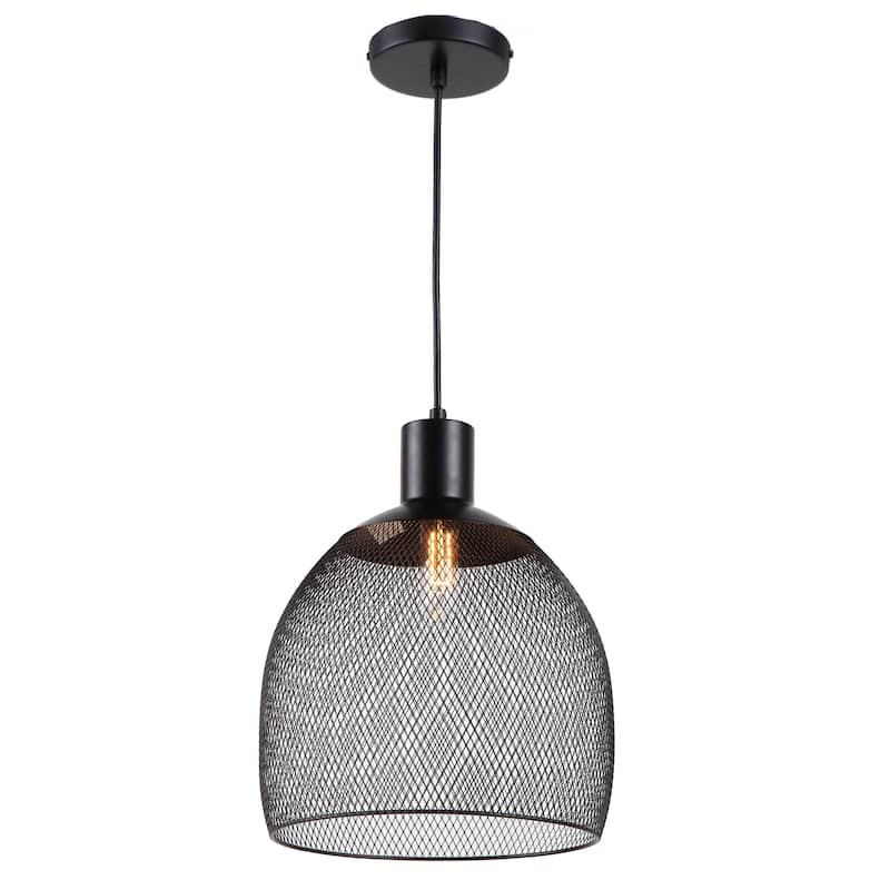 Transitional 1-light Black Pendant