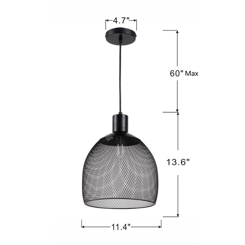 Transitional 1-light Black Pendant