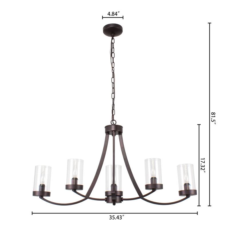 5-light Oil Rubbed Bronze Chandelier