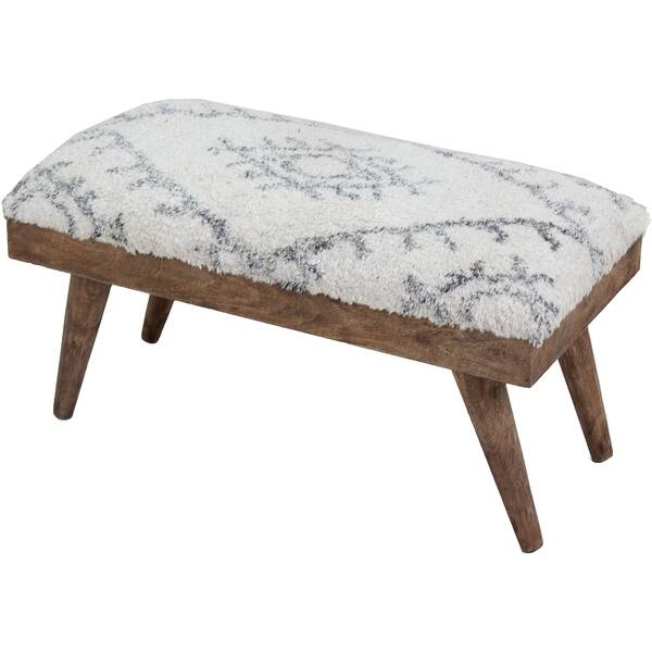 Shop Strick Bolton Darcy Shaggy Cotton Mango Wood Bench Free