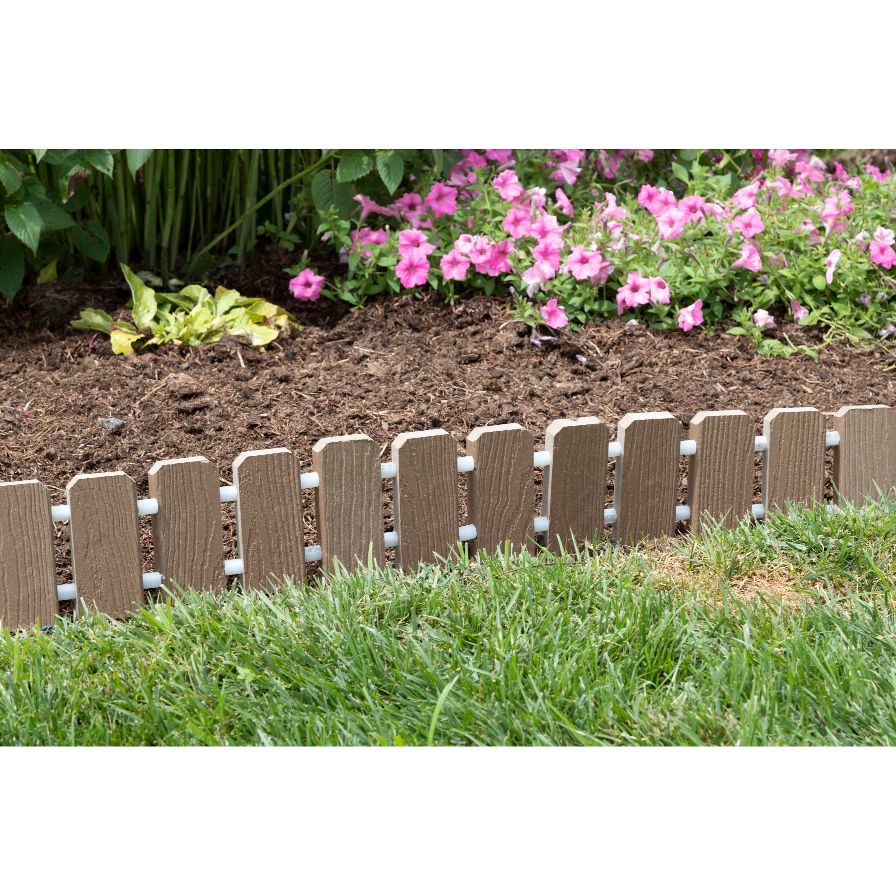 Garden Edging Evergrain Composite No Dig Roll Up Flower Bed Edges Overstock 22897377