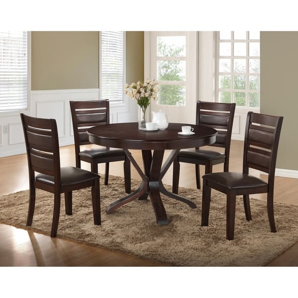 Shop Best Master Furniture 5 Pieces Cherry Round Dinette Set