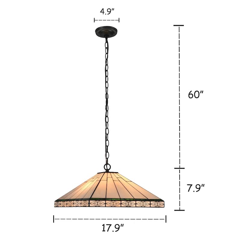 2-light Tiffany Blackish Bronze Pendant