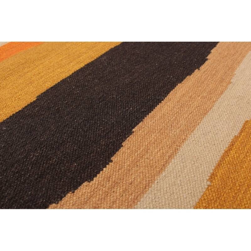 Flat-weave Ankara Cream Wool Kilim