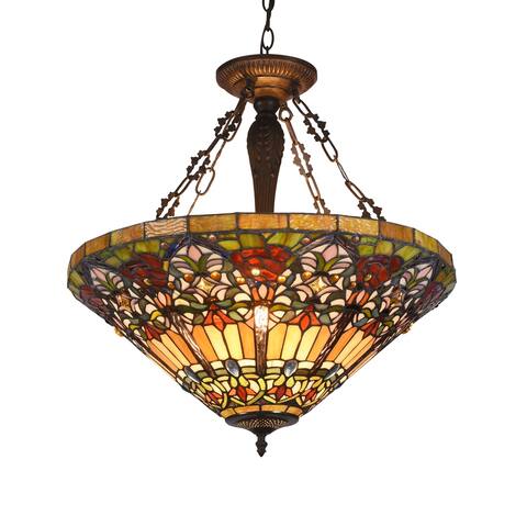 Chloe 3-light Tiffany Dark Antique Bronze Pendant