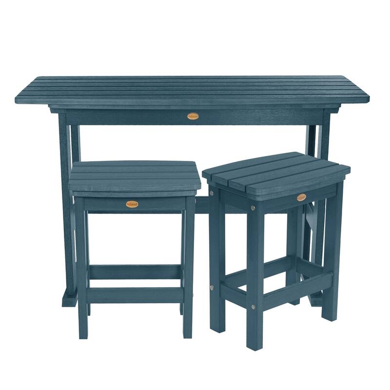 HIGHWOOD Lehigh 3-Piece Counter Height Balcony Set - Nantucket Blue