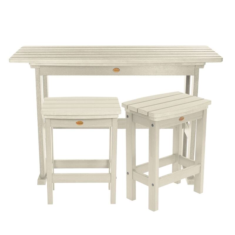 HIGHWOOD Lehigh 3-Piece Counter Height Balcony Set - Whitewash